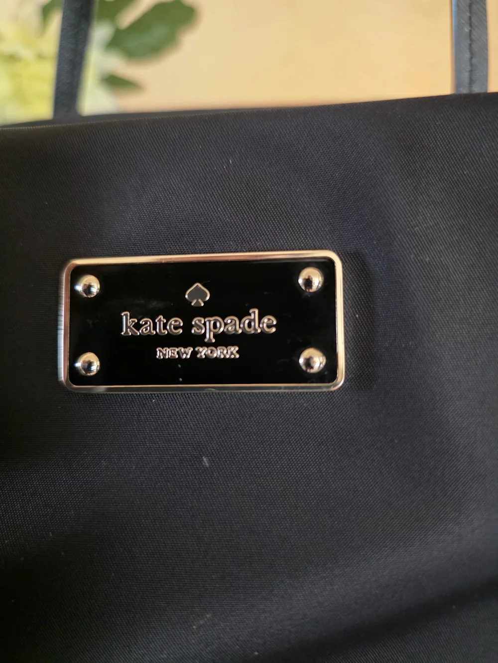 Kate Spade Black Nylon Tote Bag